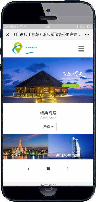 旅游公司网站模板(自适应手机移动端)	 织梦dedecms响应式