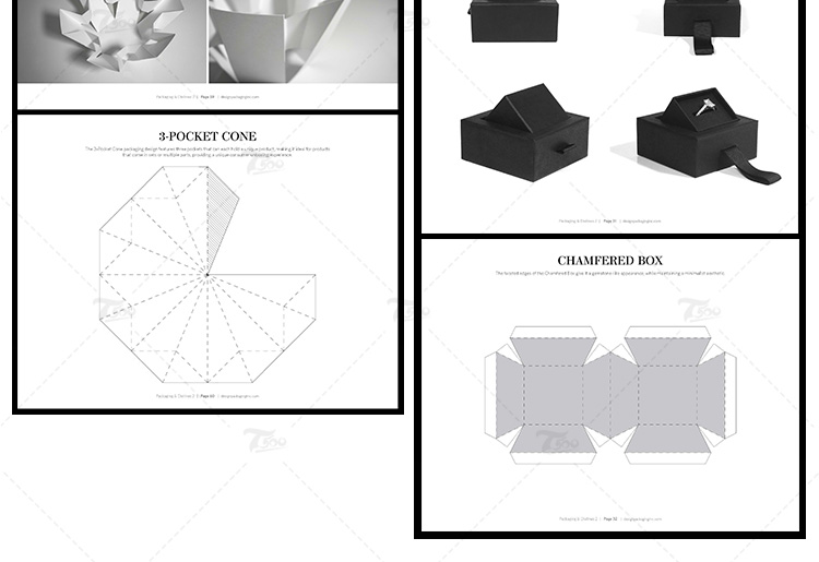 异形盒纸盒纸袋包装盒子平面展开图结构刀模盒型图AI矢量设计素材	